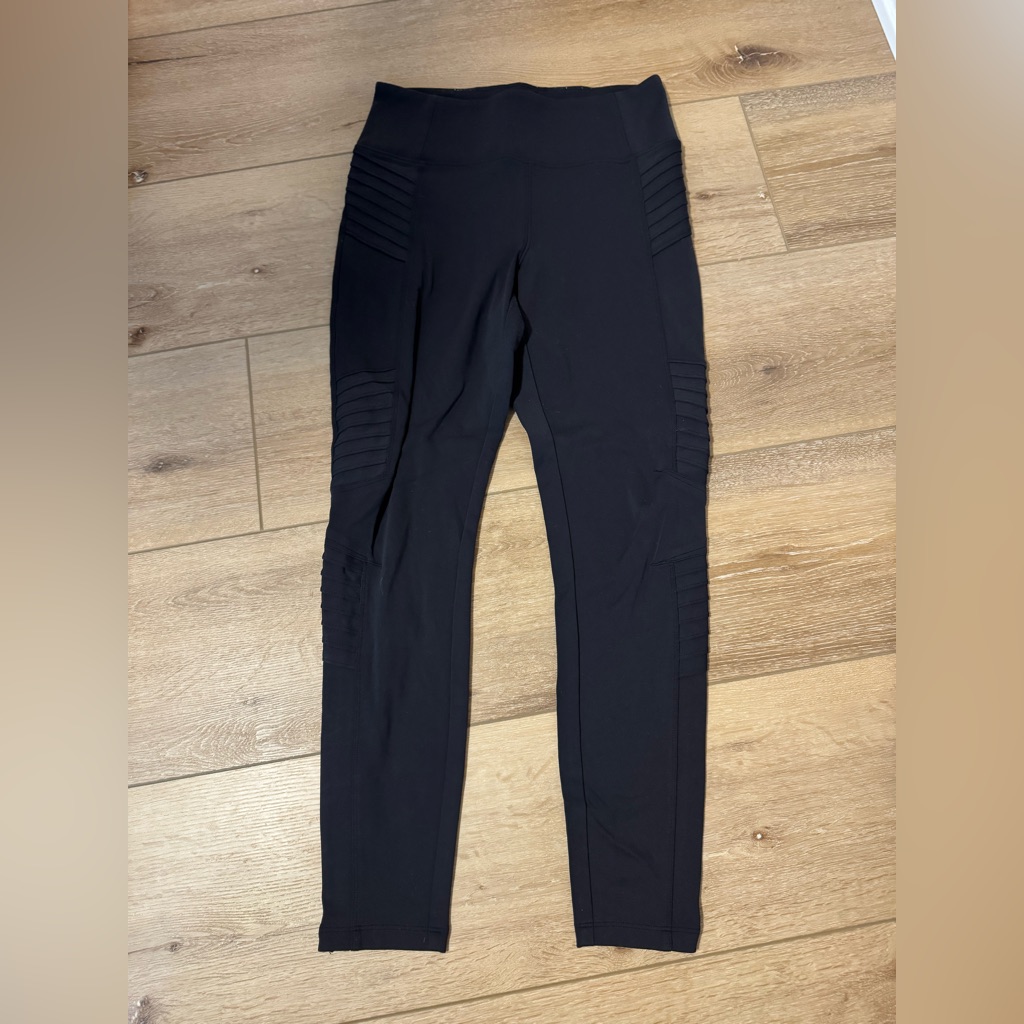 Athleta Women’s Size M Black Delancey Moto Tight Pants Leggings